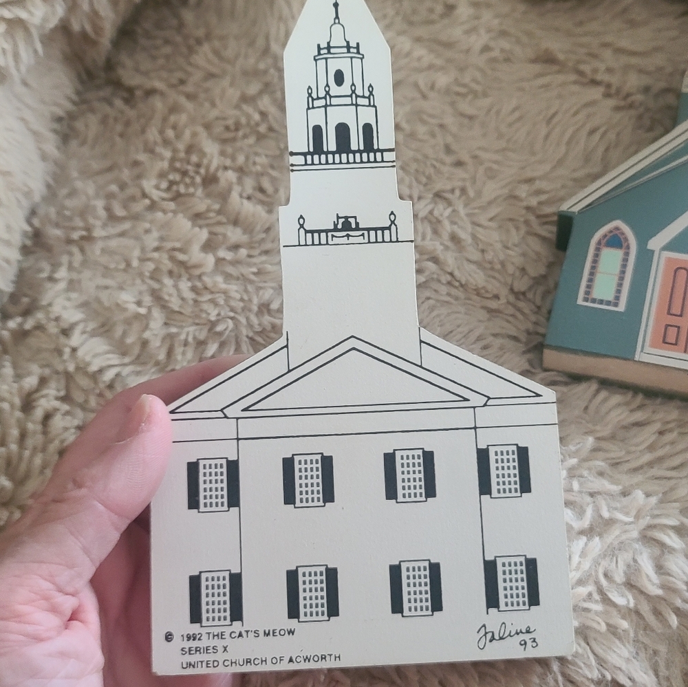 Cat's Meow Decorative Wooden Church Set Of 3 - Picture 9 of 11